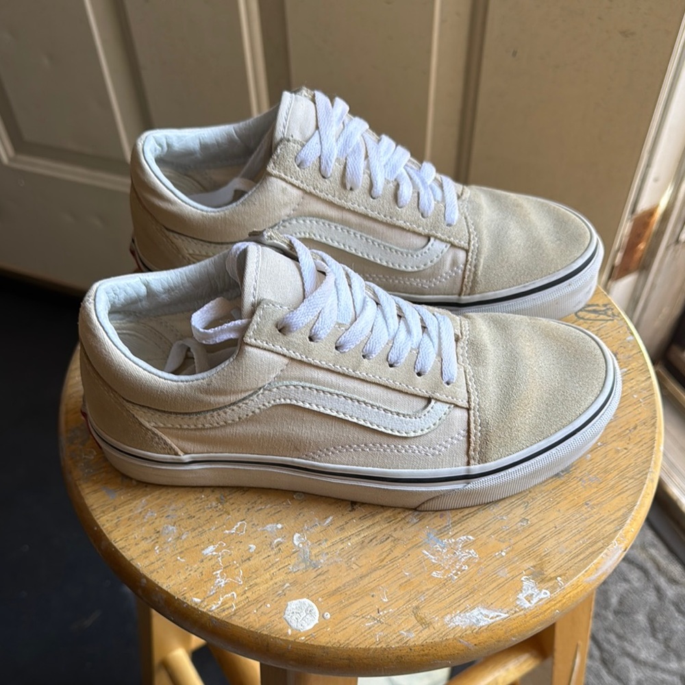 Vans Cream Old Skool Sneakers Classic Style